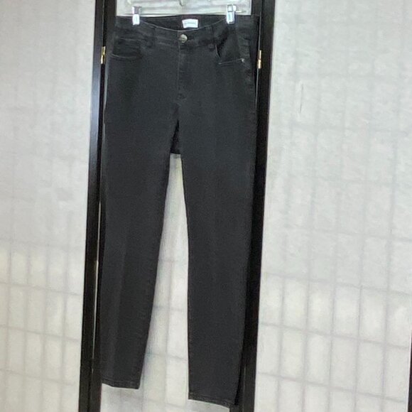 Lane Bryant High Rise Straight Leg Stretch Denim Jeans Black 12 - Picture 4 of 11